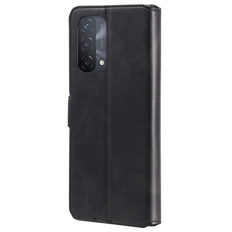 Kožené Pouzdro Na Oppo A54 5G / A74 5G Kožený Efekt