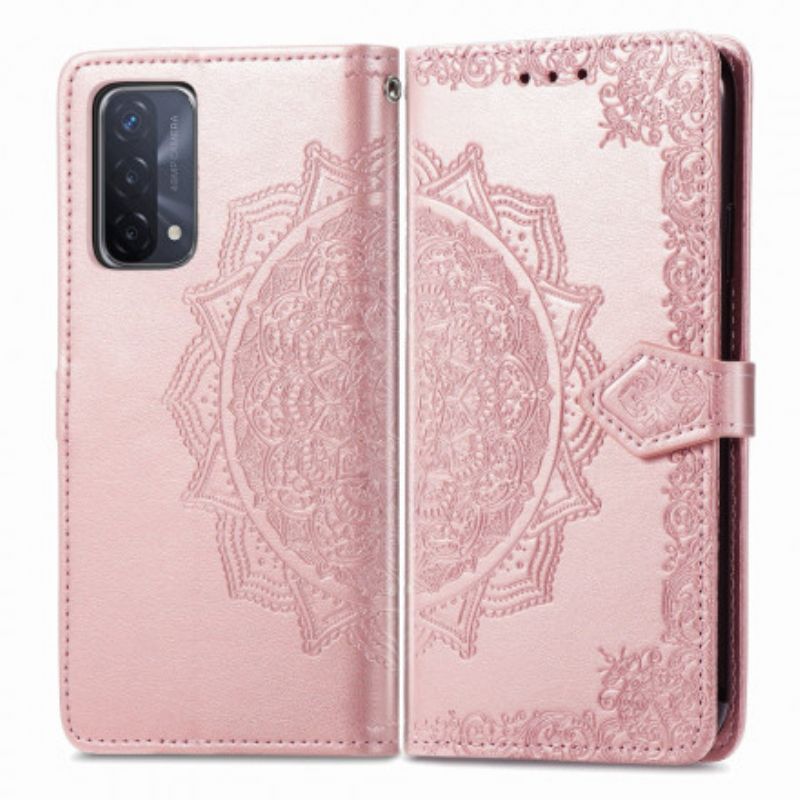 Kožené Pouzdro Na Oppo A54 5G / A74 5G Mandala Středověk