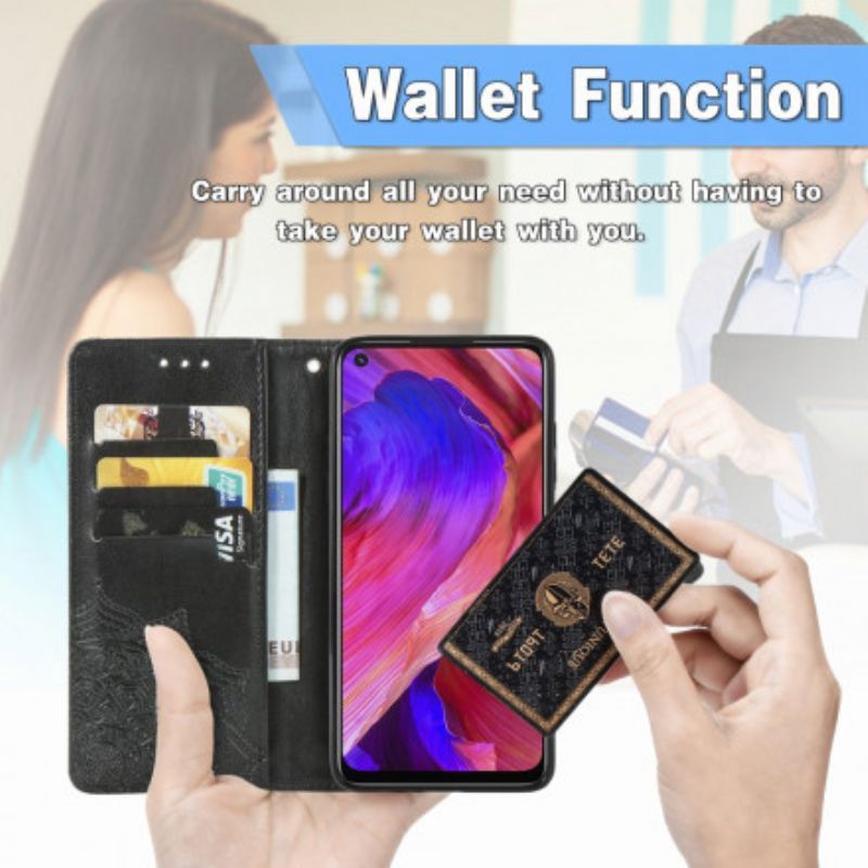 Kožené Pouzdro Na Oppo A54 5G / A74 5G Mandala Středověk