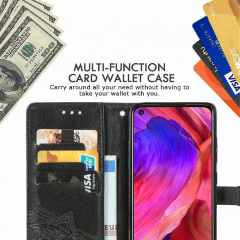 Kožené Pouzdro Na Oppo A54 5G / A74 5G Mandala Středověk