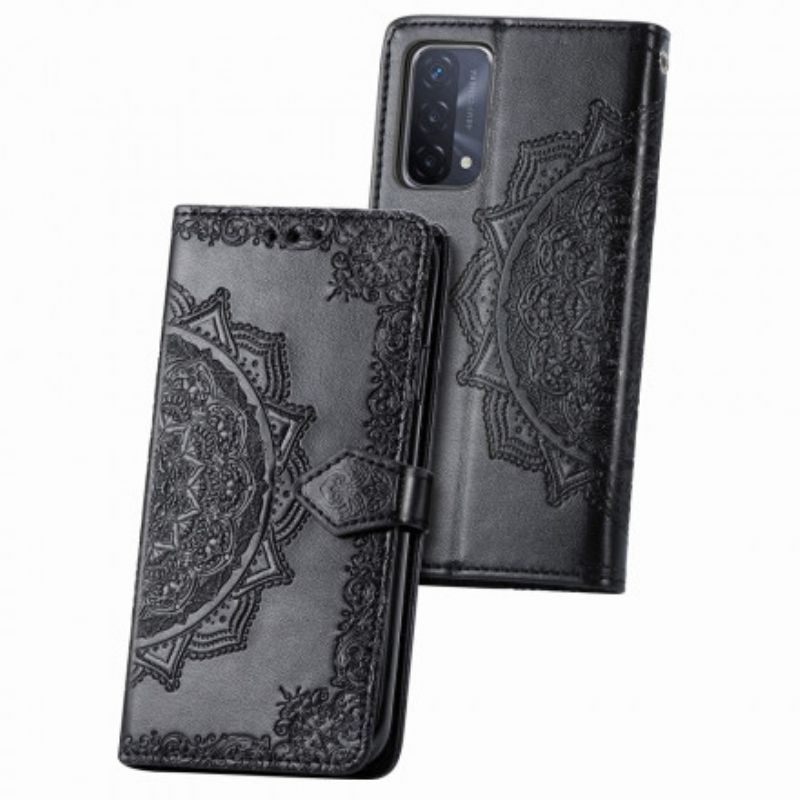 Kožené Pouzdro Na Oppo A54 5G / A74 5G Mandala Středověk