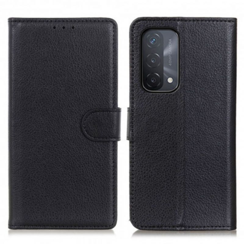 Kožené Pouzdro Na Oppo A54 5G / A74 5G Umělá Kůže Liči