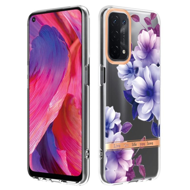 Kryt Na Oppo A54 5G / A74 5G Bezešvé Květinové
