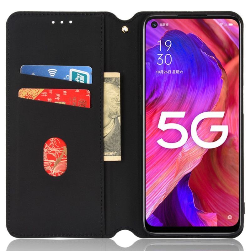 Kryty Na Mobil Na Oppo A54 5G / A74 5G Flipové Pouzdro 3d Textura