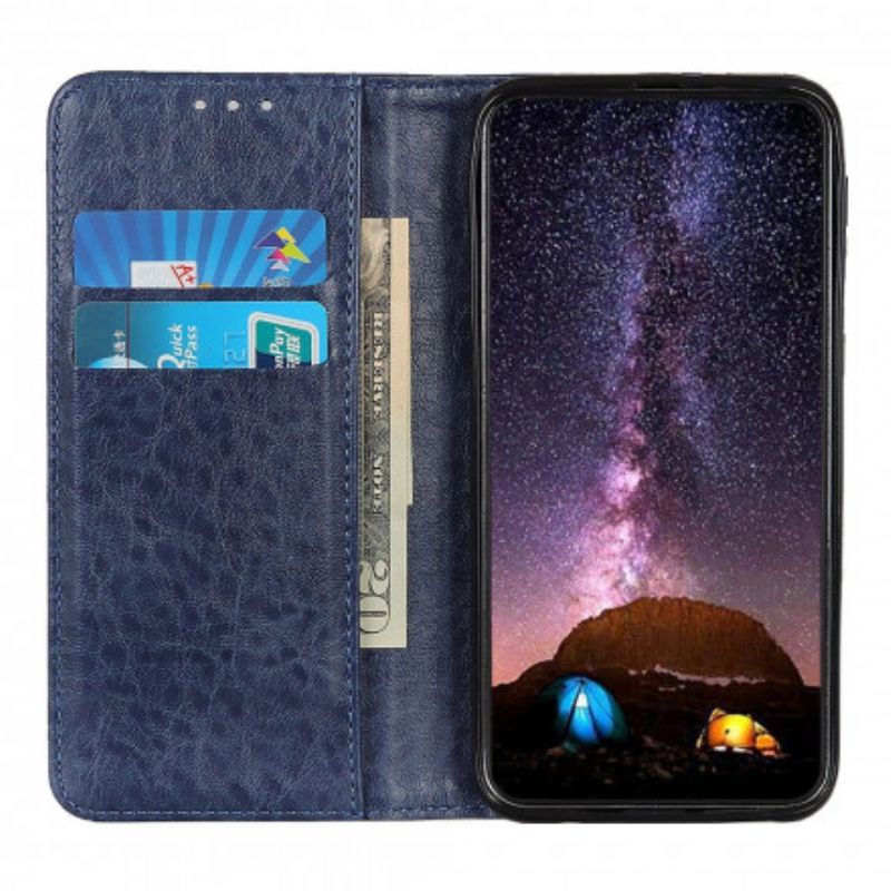 Kryty Na Mobil Na Oppo A54 5G / A74 5G Flipové Pouzdro Dělená Kůže Textura