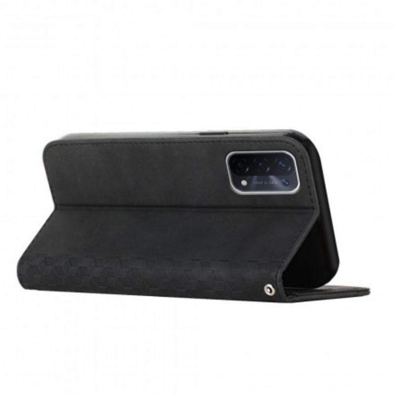 Kryty Na Mobil Na Oppo A54 5G / A74 5G Flipové Pouzdro Krychlový Styl Skin-touch