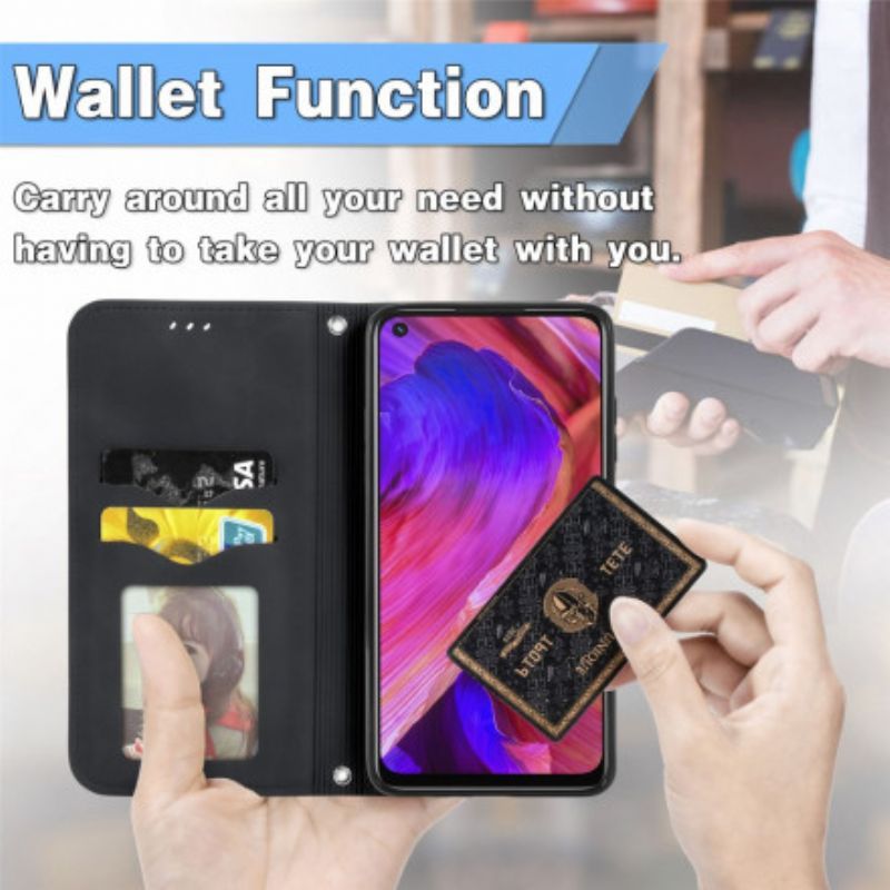 Kryty Na Mobil Na Oppo A54 5G / A74 5G Flipové Pouzdro Skin Touch