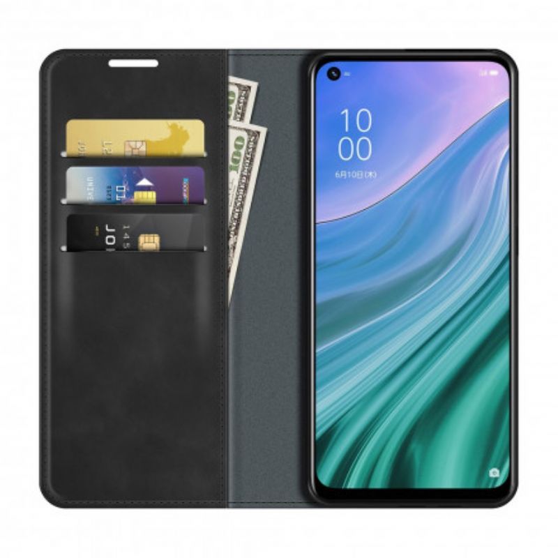 Kryty Na Mobil Na Oppo A54 5G / A74 5G Flipové Pouzdro Skin Touch