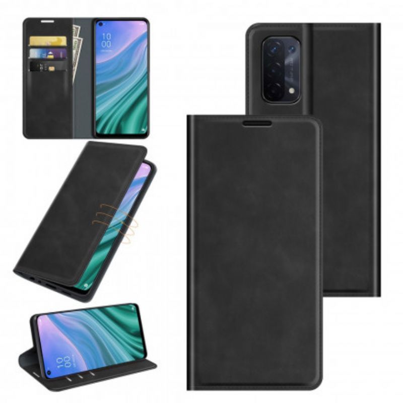 Kryty Na Mobil Na Oppo A54 5G / A74 5G Flipové Pouzdro Skin Touch