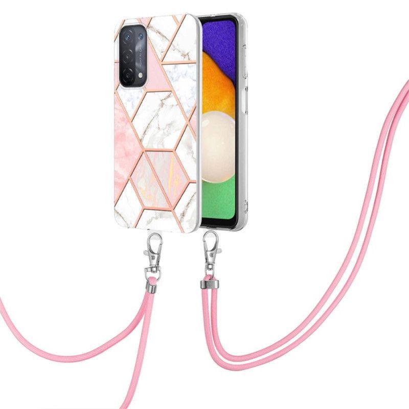 Kryty Na Mobil Na Oppo A54 5G / A74 5G Na Lana S Mramorovou Šňůrou