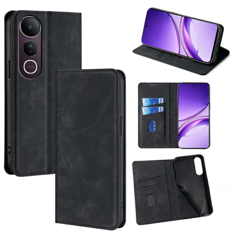 Kožené Pouzdro Folio Vivo V50 Lite 5g Semišový Efekt