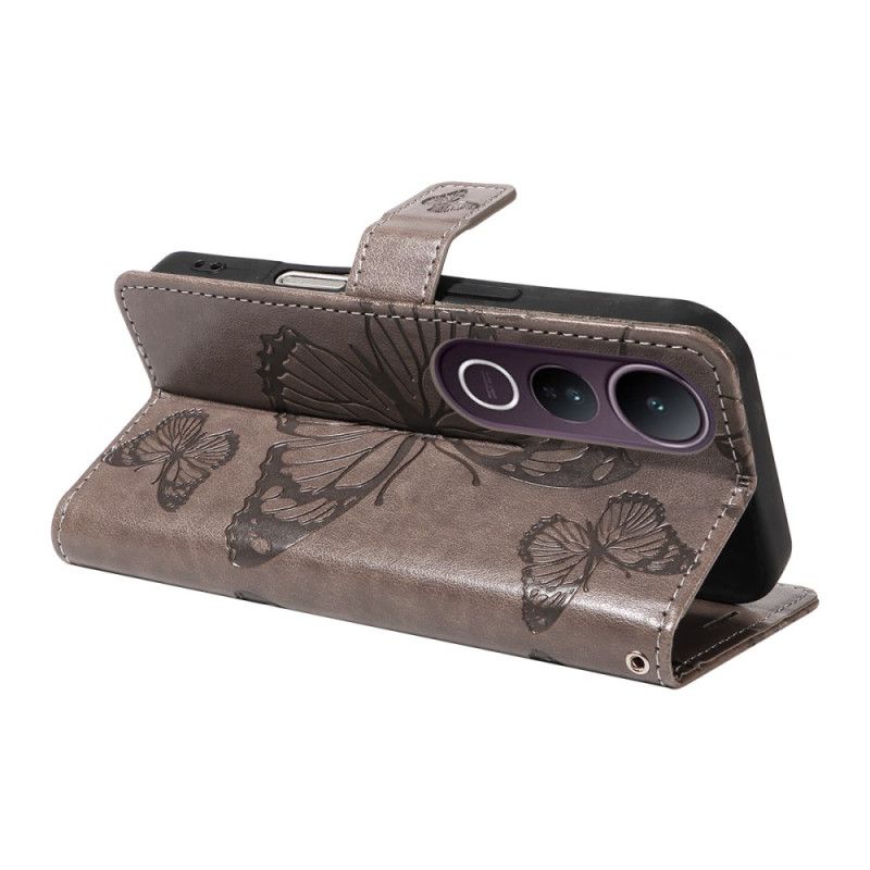 Kožený Kryt Na Vivo V50 Lite 5g Obří Motýli