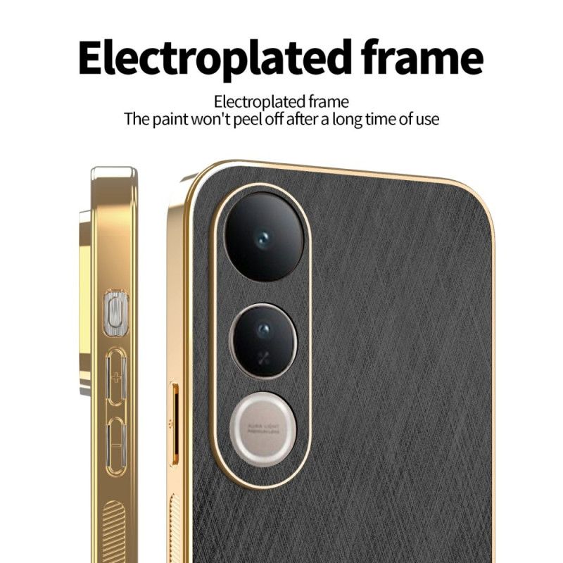 Kryt Vivo V50 Lite 5g Kryty Na Mobil Texturovaný Hedvábí