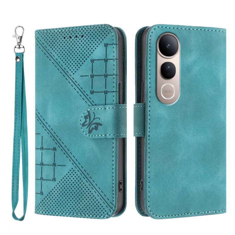 Peněženková Pouzdra Vivo V50 Lite 5g Kryty Na Mobil Geometrický Design Řemínku