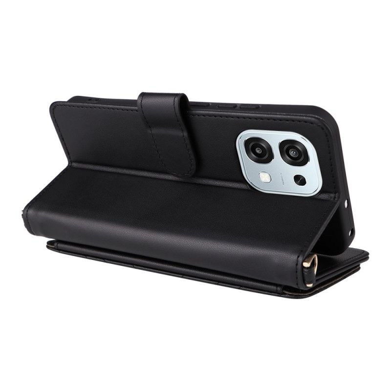 Peněženková Pouzdra Vivo V50 Lite 5g Prošívaná S Ramenním Popruhem A Šňůrkou Na Krk