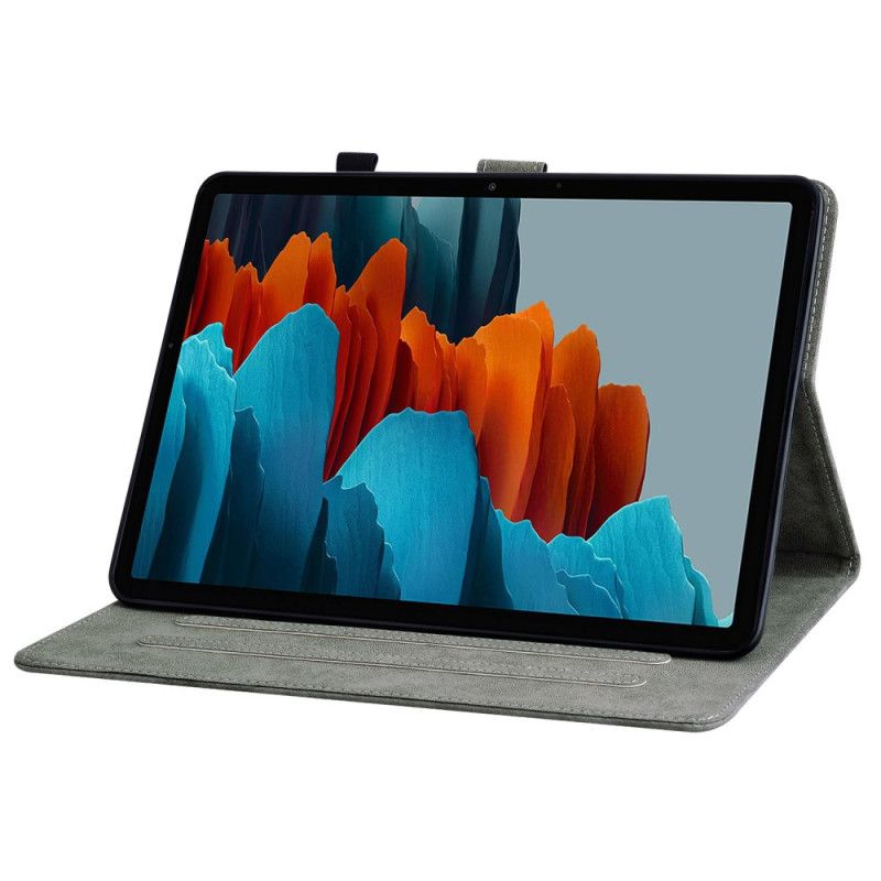 Kožený Kryt Na Samsung Galaxy Tab S9 Fe Vzor Tygra