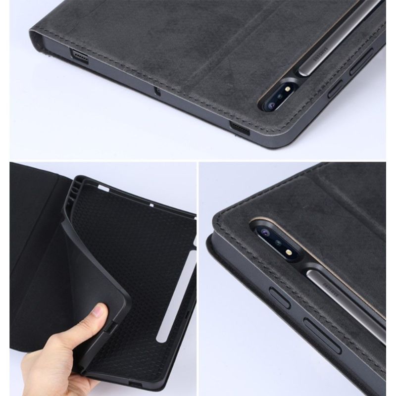 Flipové Pouzdro Na Samsung Galaxy Tab S7+ Efekt Matné Kůže