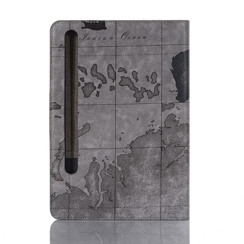 Flipové Pouzdro Na Samsung Galaxy Tab S7+ Mapa Světa