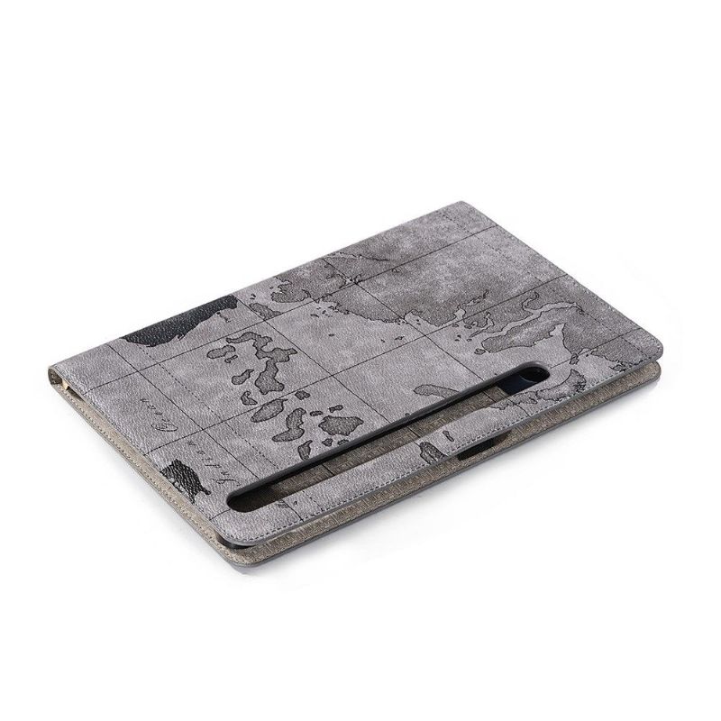 Flipové Pouzdro Na Samsung Galaxy Tab S7+ Mapa Světa