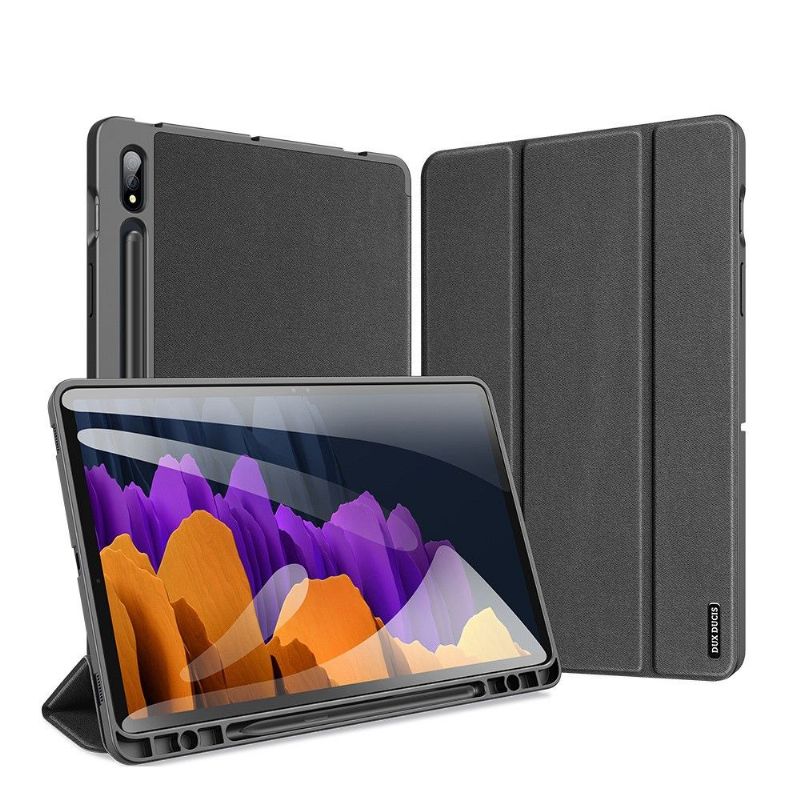 Kožené Pouzdro Na Samsung Galaxy Tab S7+ Třídílná Prémiová Řada