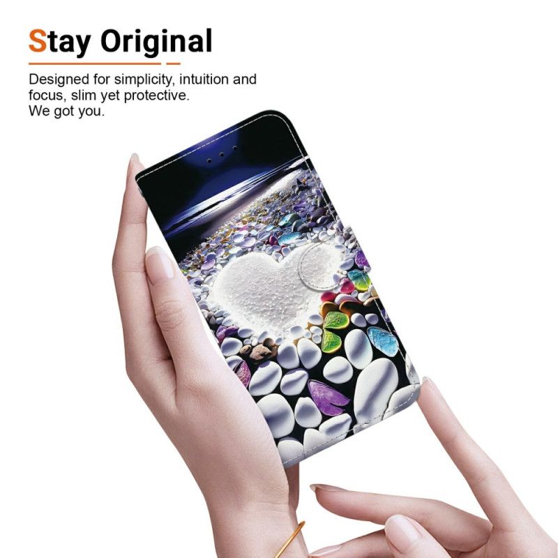 Kožený Kryt Na Oneplus Nord 5 Bílé Srdce