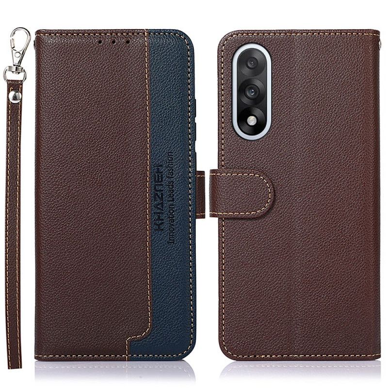 Kožený Kryt Na Oneplus Nord 5 Khazneh Dvoubarevná