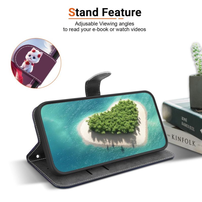 Kožený Kryt Na Oneplus Nord 5 Květinové Kotě