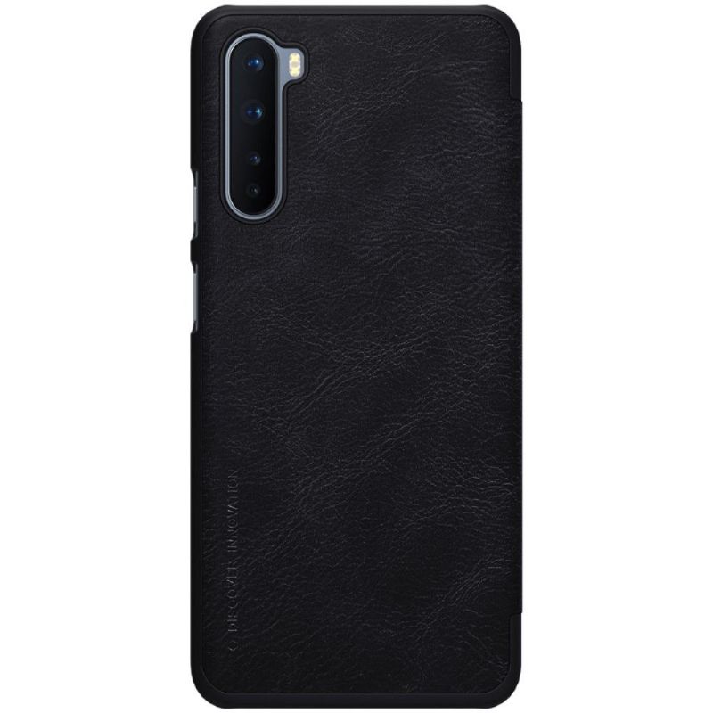 Flipové Pouzdro Na OnePlus Nord Kožený Efekt Řady Qin - Černá