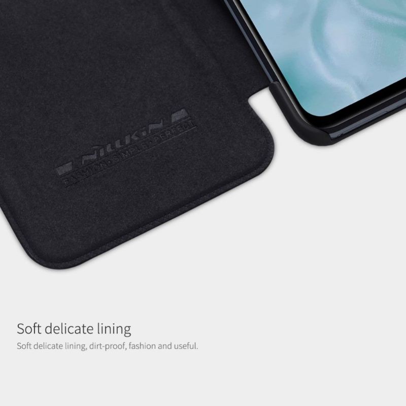Flipové Pouzdro Na OnePlus Nord Kožený Efekt Řady Qin - Černá