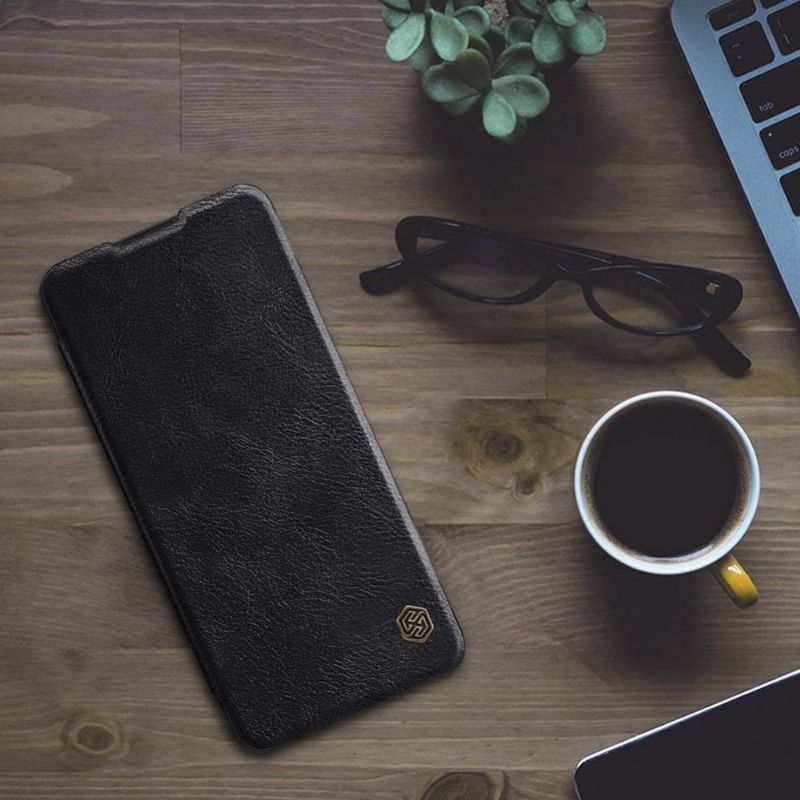 Flipové Pouzdro Na OnePlus Nord Kožený Efekt Řady Qin - Černá