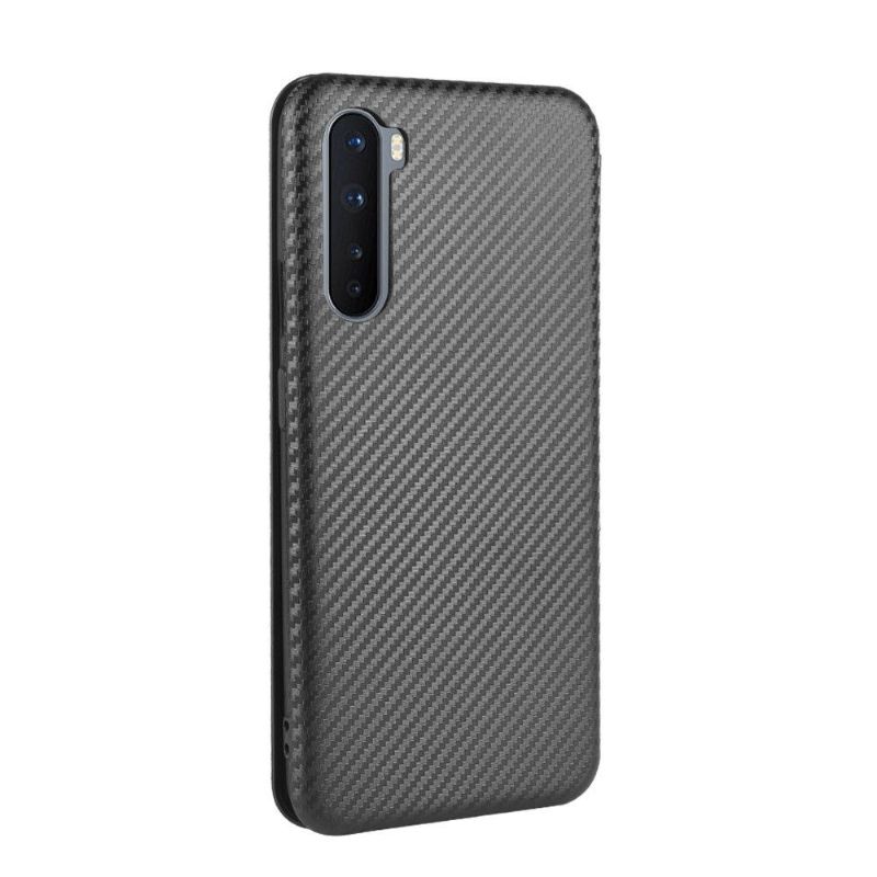 Kožené Pouzdro Na OnePlus Nord Efekt Uhlíkových Vláken