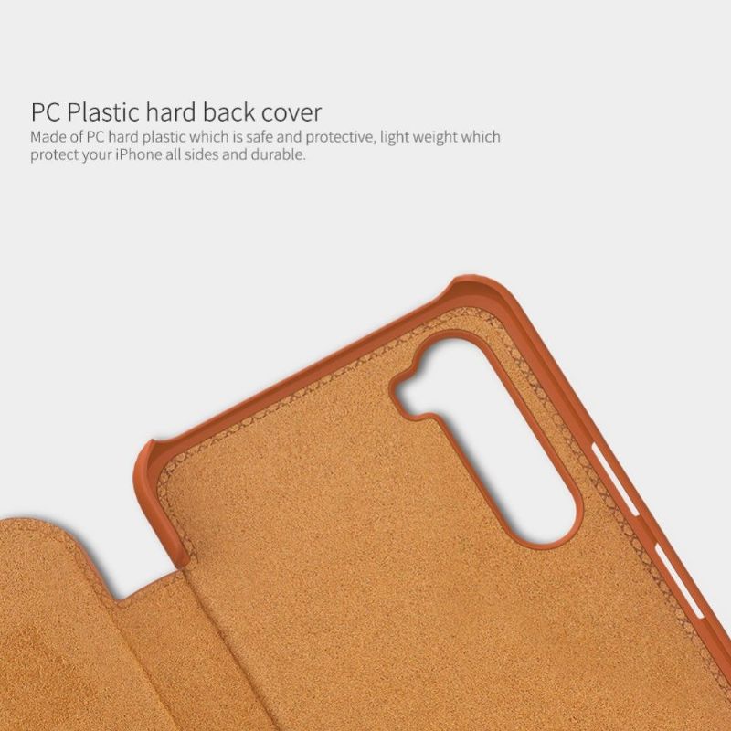 Kožené Pouzdro Na OnePlus Nord Qin Leather Effect - Havana