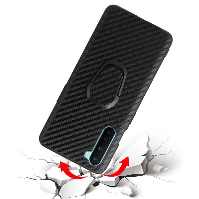 Kryt Na OnePlus Nord Uhlíkové Vlákno S Magnetickým Držákem