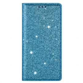 Kožené Pouzdro Folio Samsung Galaxy S24 Plus 5g Třpytky