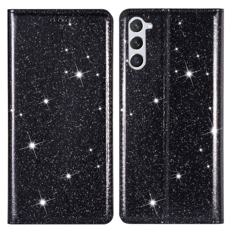 Kožené Pouzdro Folio Samsung Galaxy S24 Plus 5g Třpytky
