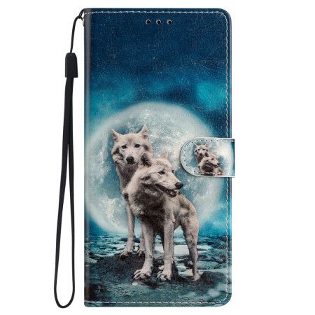 Kožený Kryt Na Samsung Galaxy S24 Plus 5g Dva Vlci S Popruhy