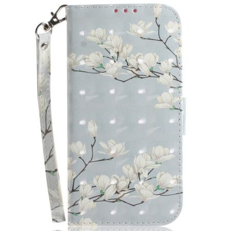 Kožený Kryt Na Samsung Galaxy S24 Plus 5g Lanière Magnolias