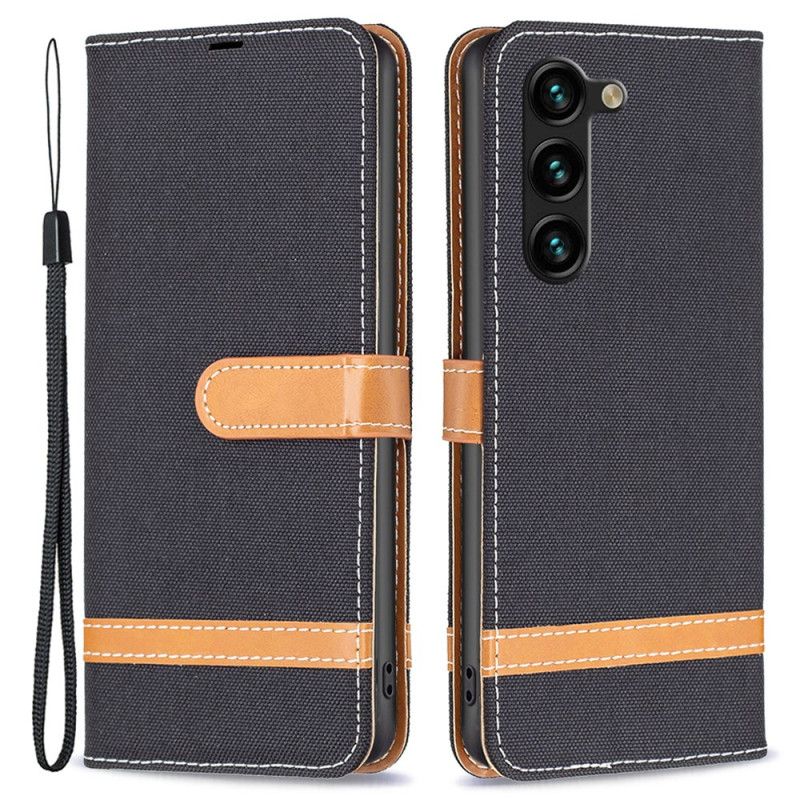 Kožený Kryt Na Samsung Galaxy S24 Plus 5g Látka Na Popruh