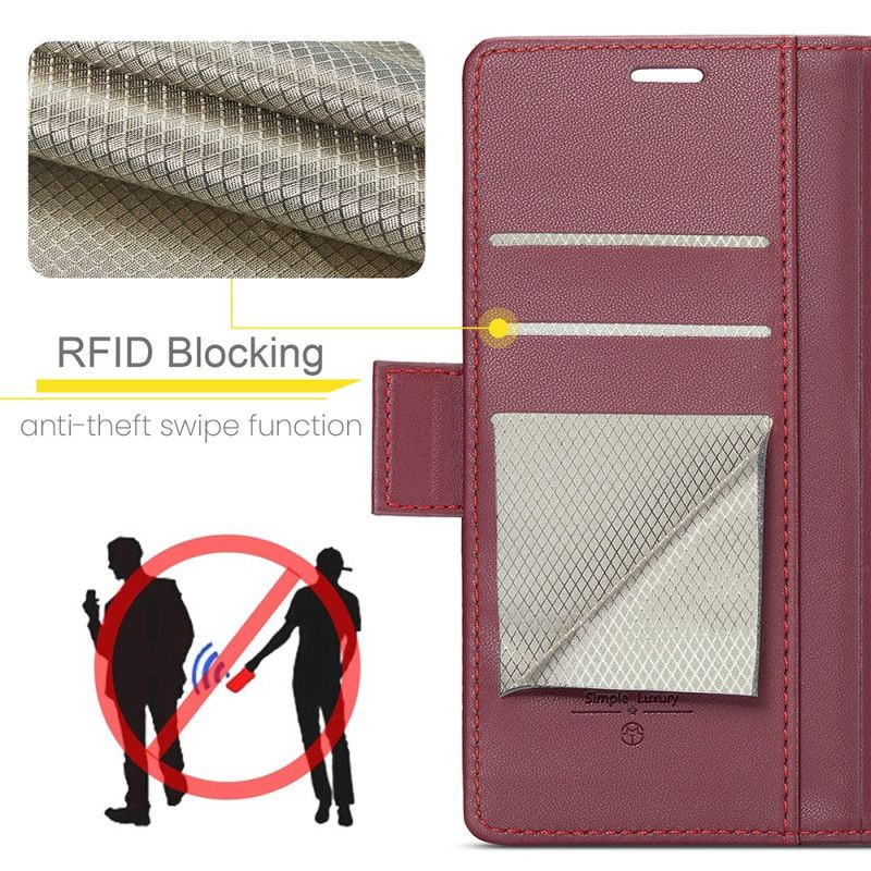 Kožený Kryt Na Samsung Galaxy S24 Plus 5g S Caseme Rfid Blokováním