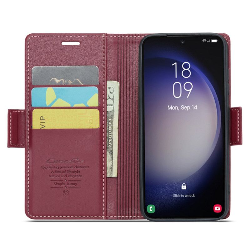 Kožený Kryt Na Samsung Galaxy S24 Plus 5g S Caseme Rfid Blokováním