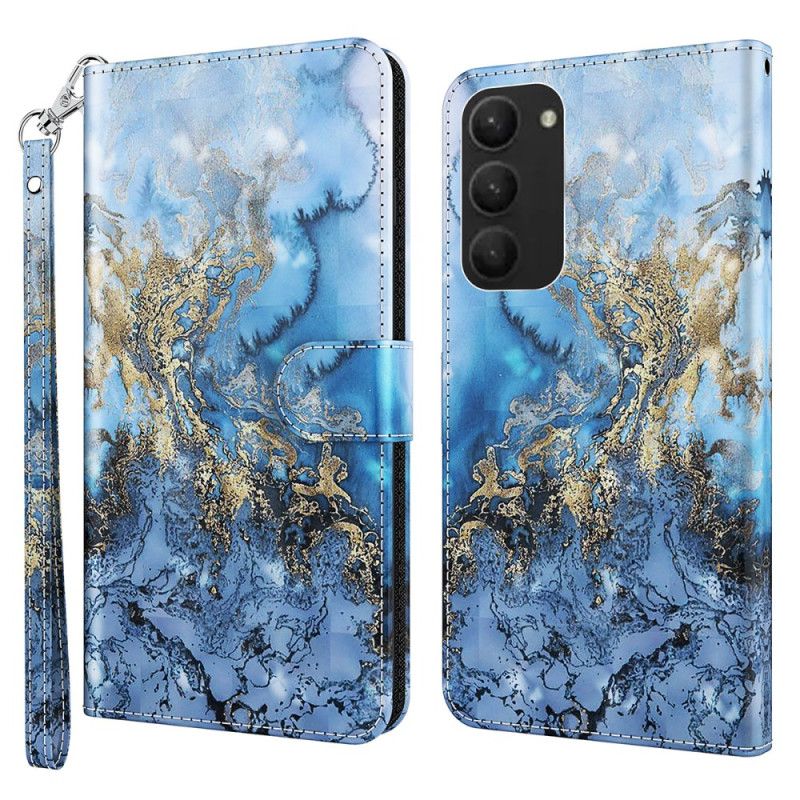 Kožený Kryt Na Samsung Galaxy S24 Plus 5g Údolí Bauhinia V Lanière