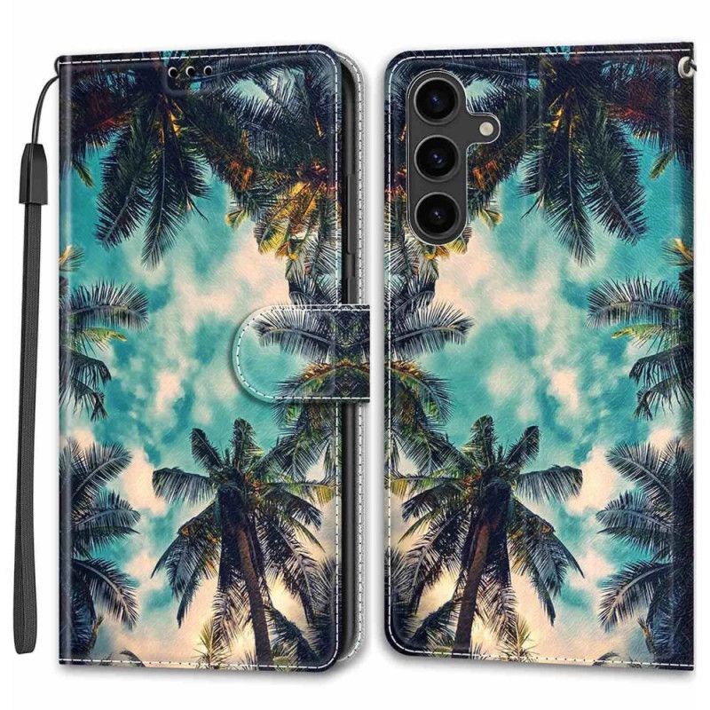 Kožený Kryt Samsung Galaxy S24 Plus 5g Dlaně Na Popruh