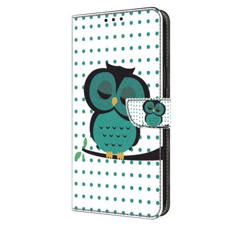 Kožený Kryt Samsung Galaxy S24 Plus 5g Spící Sova