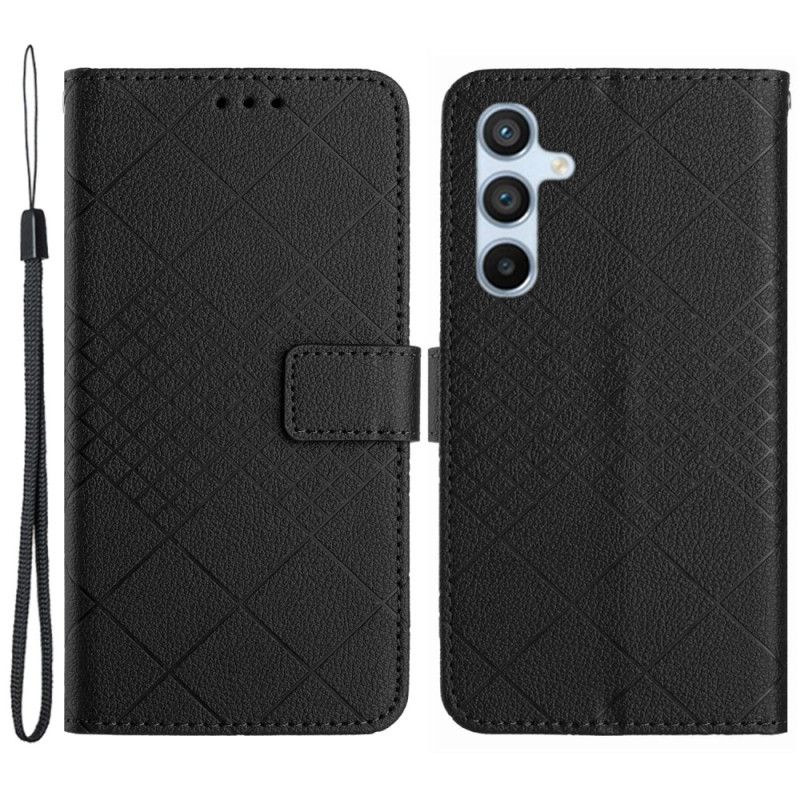Kožený Kryt Samsung Galaxy S24 Plus 5g Strappy Diamonds