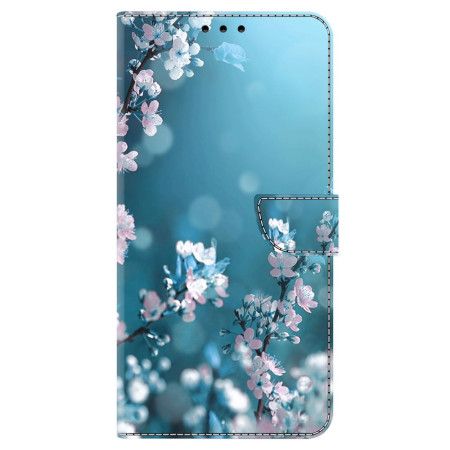 Kožený Kryt Samsung Galaxy S24 Plus 5g Vzor Švestkového Květu