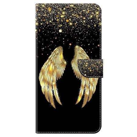 Kožený Kryt Samsung Galaxy S24 Plus 5g Zlatá Křídla