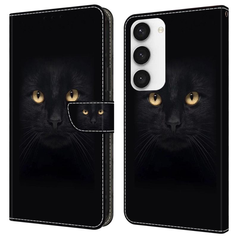 Kožený Kryt Samsung Galaxy S24 Plus 5g Černá Kočka