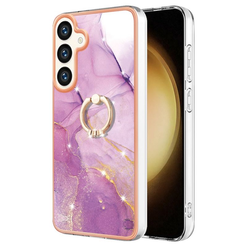 Kryt Na Samsung Galaxy S24 Plus 5g Mramorový Podpůrný Kroužek