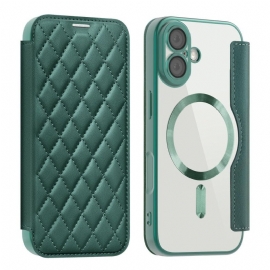 Kožené Pouzdro Folio iPhone 17 Kompatibilní S Magsafe Prošívané