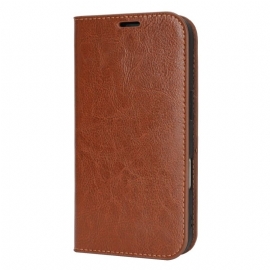 Kožené Pouzdro Folio iPhone 17 Profesionální Kůže